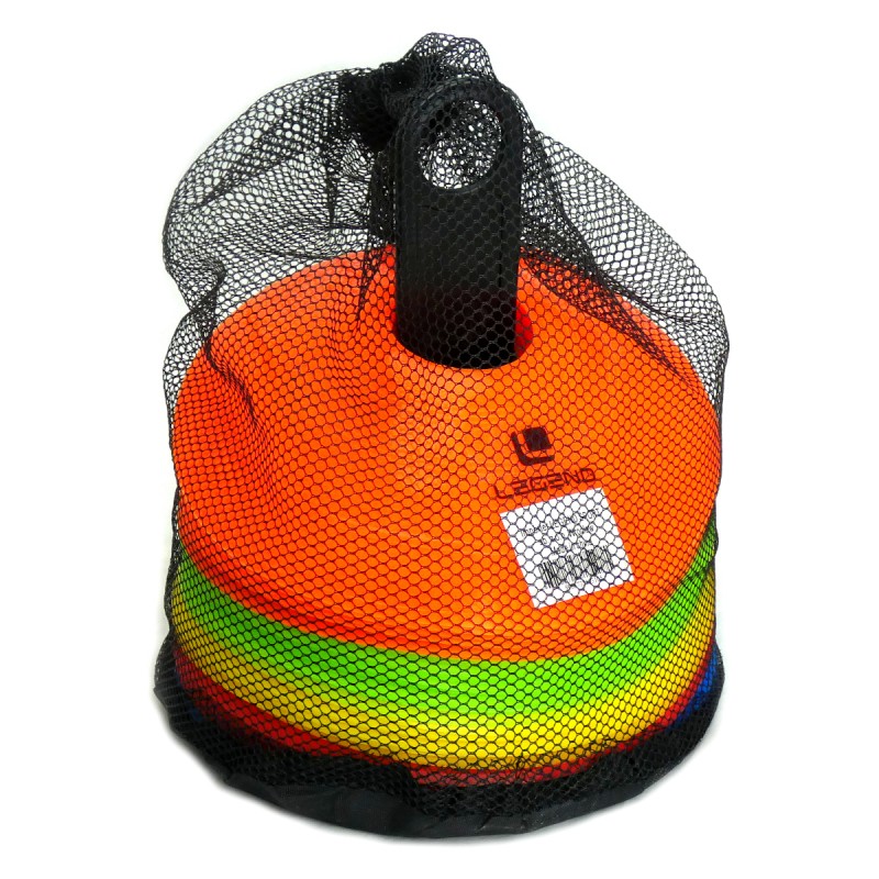 Stożki treningowe talerzyki zestaw 50szt na stojaku Legend