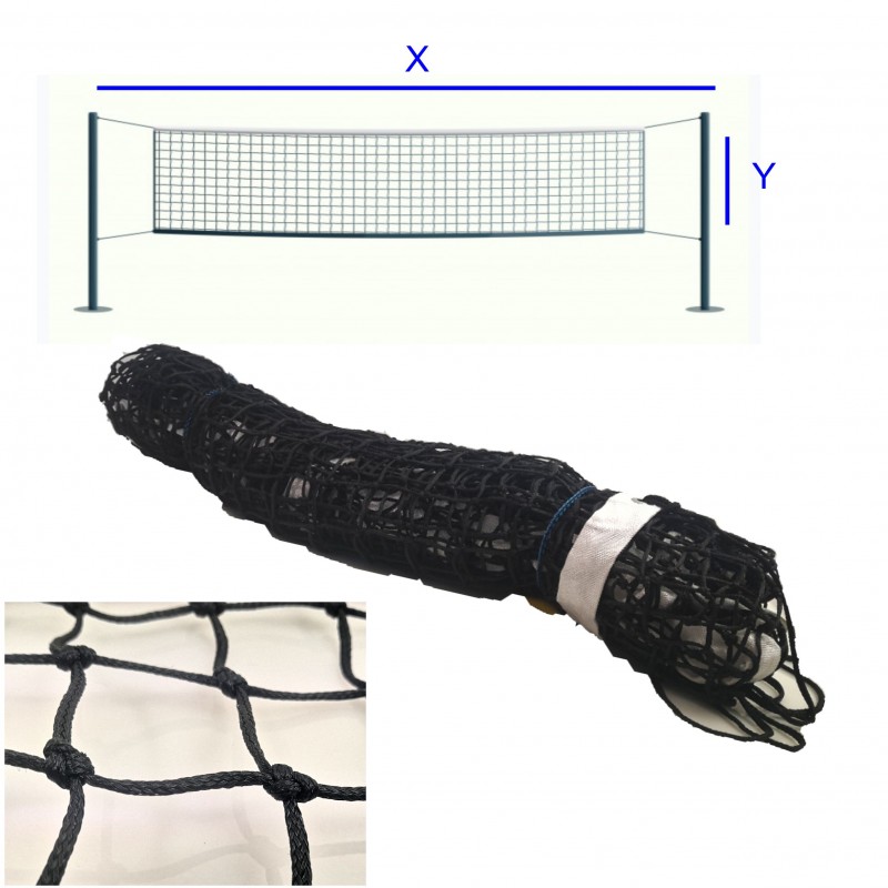 Siatka do siatkówki plażowej profesjonalna 8,5x1m PP/b bezwęzłowa 4 mm z antenkami