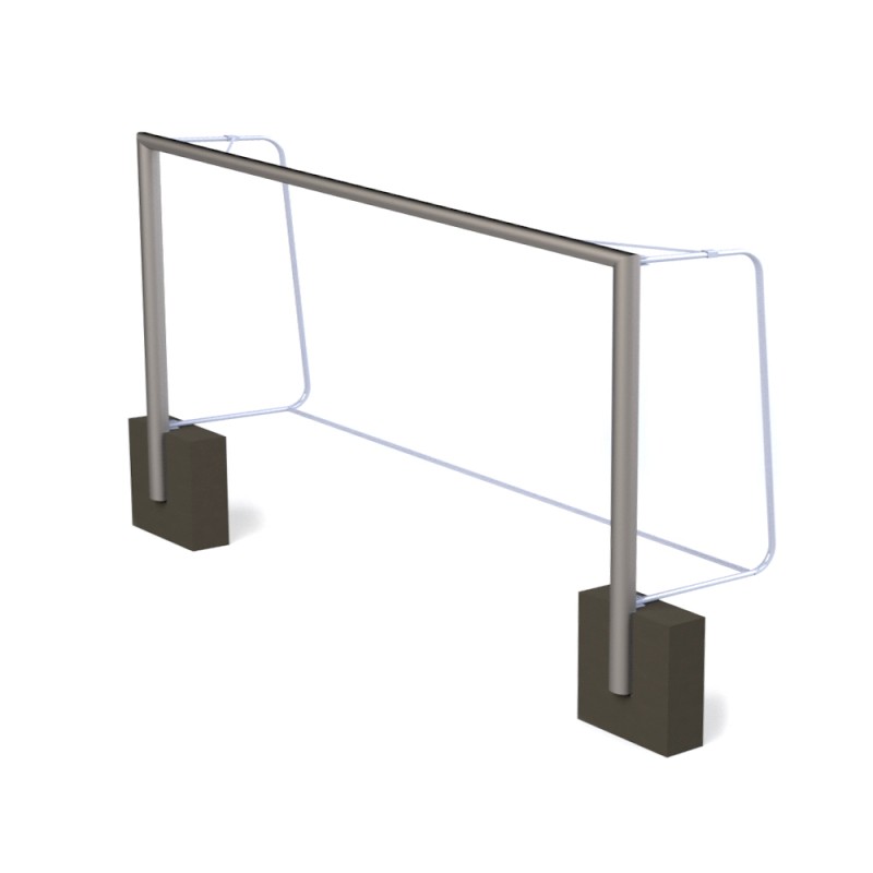 Bramka do piłki nożnej 3x1,55m stacjonarna owalna