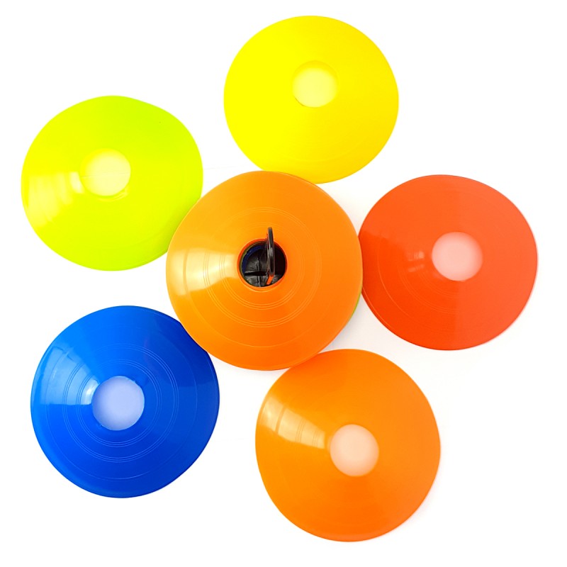 Stożki treningowe talerzyki zestaw 50szt na stojaku Legend