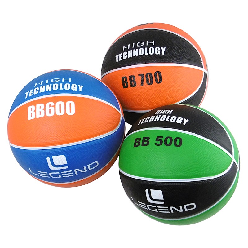 Piłka do kosza BB500 8 paneli zielono-czarna Legend