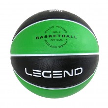 Piłka do kosza BB500 8 paneli zielono-czarna Legend