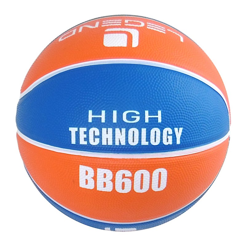 Piłka do kosza BB600 8 paneli niebiesko-pomarańczowa Legend