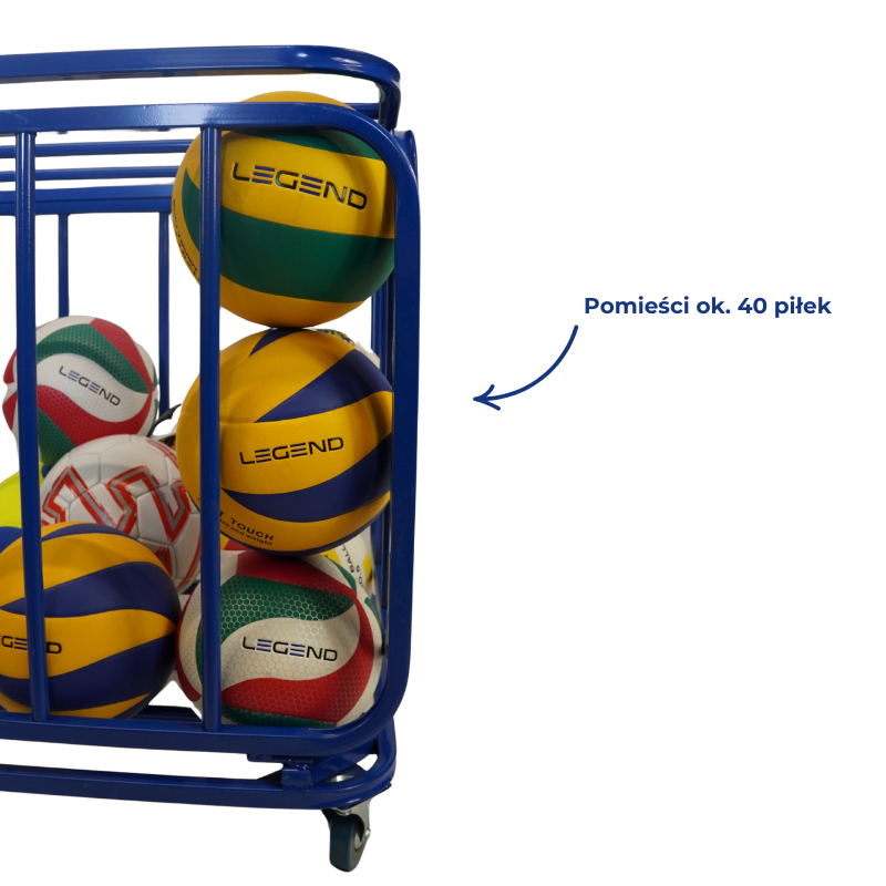 Metalowy wózek na piłki, zamykany od góry od Legend Sport z Wrocławia