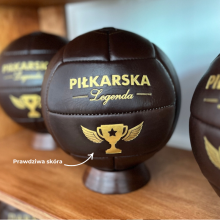 Skórzana piłka nożna RETRO idealna na prezent dla piłkarza lub trenera