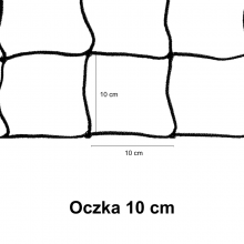 Siatka do siatkówki SENIOR |9,5m x 1m| PE 3mm czarna bezwęzłowa - Legend Sport