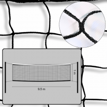 Siatka do siatkówki SENIOR |9,5m x 1m| PE 3mm czarna bezwęzłowa - Legend Sport