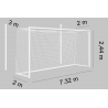 Siatka na bramkę do piłki nożnej SENIOR |7,5m x 2,5m| PE 3mm bezwęzłowa - Legend Sport