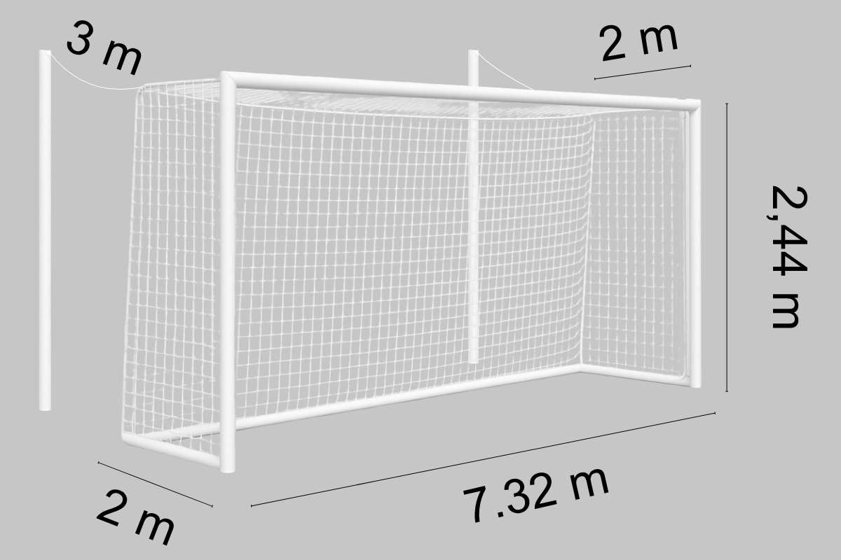 Komplet Siatek Na Bramki Do Piłki Nożnej SENIOR PE 3mm Bezwęzłowa