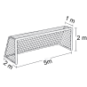 siatka na bramkę 5 x 2 bezwęzłowa