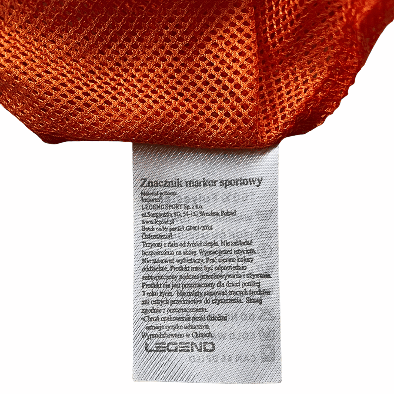 Znacznik treningowy pomarańczowy |Różne rozmiary S - XL| - Legend Sport