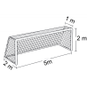 Komplet siatek na bramki do piłki nożnej JUNIOR |5m x 2m| PE 3mm bez
